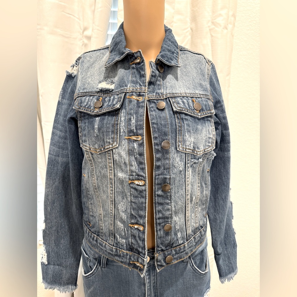 Distressed Denim Jacket